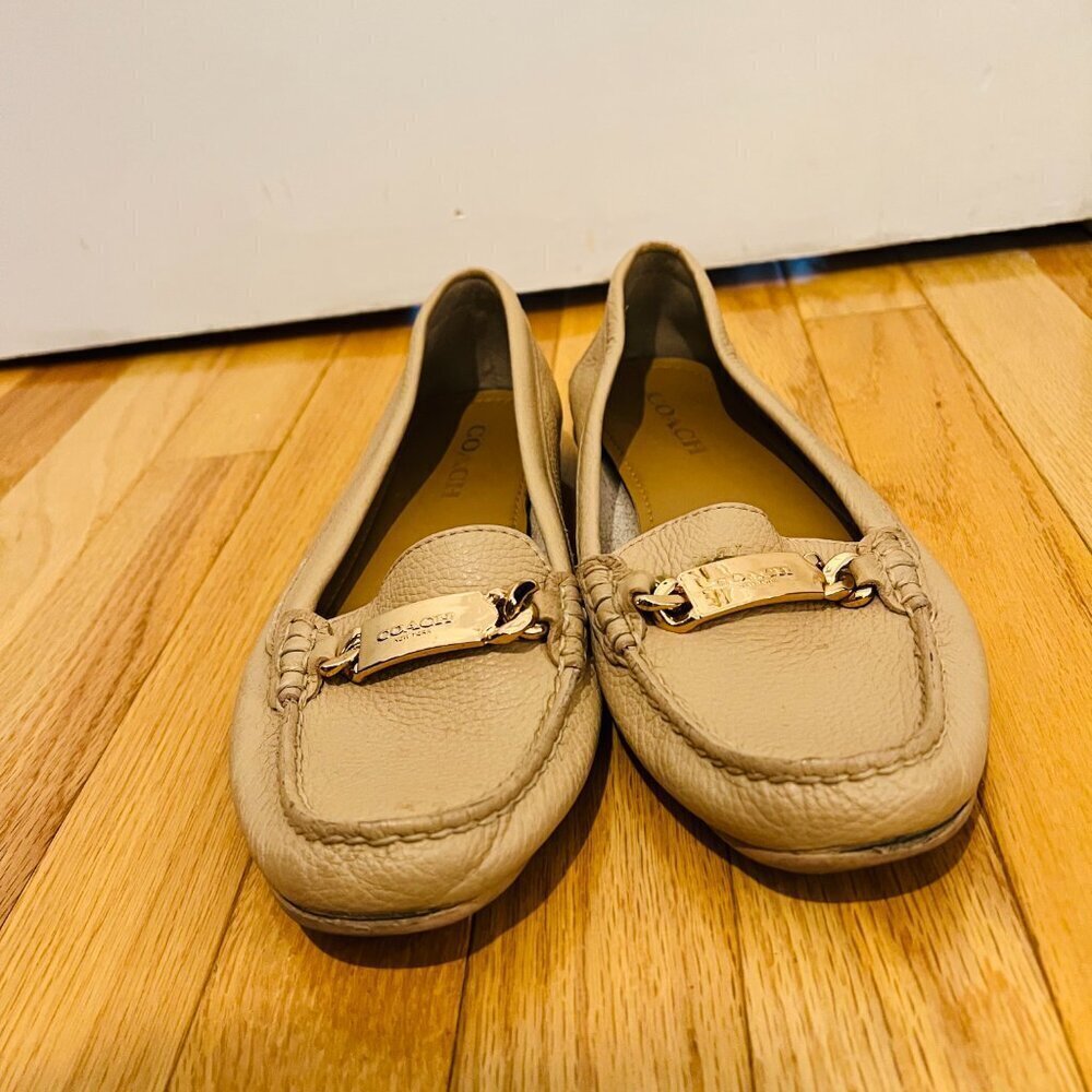 Coach Marley Beige Driver Moccasin Loafers Women's Size 8 B - Picture 9 of 16